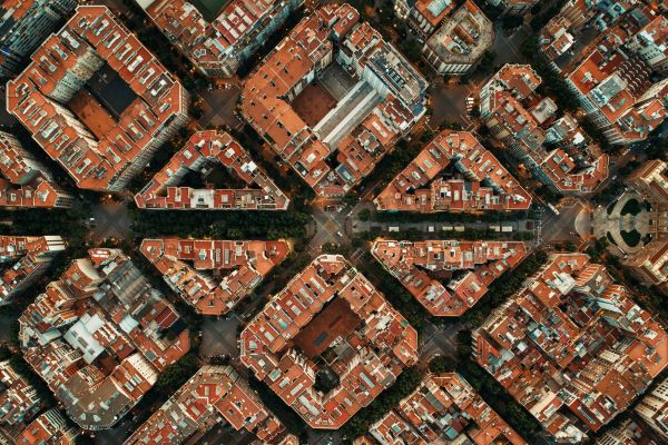 Blog - Objetivos Fotografía aérea calles de Barcelona