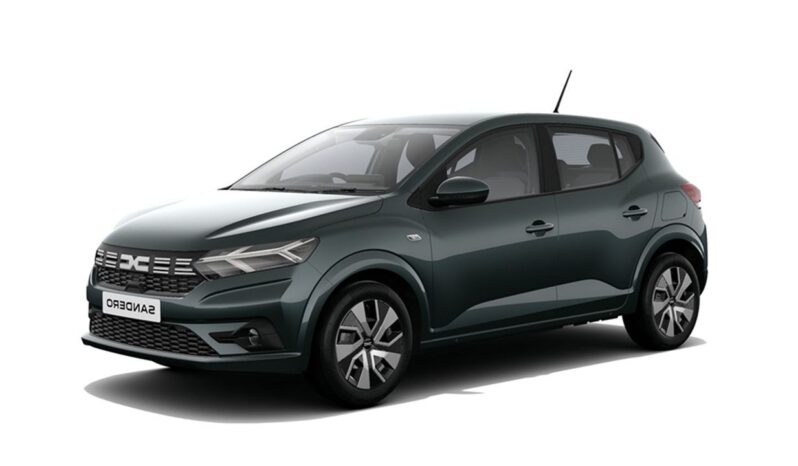 Vista frontal Dacia Sandero en renting