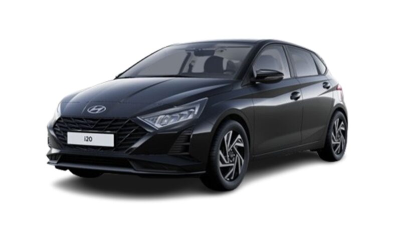 Vista frontal Hyundai i20 en renting