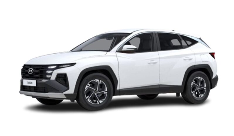 Vista frontal Hyundai Tucson Hybrid en renting