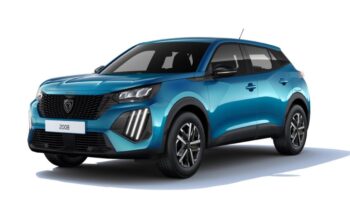 Vista frontal Peugeot 2008 Hybrid en renting