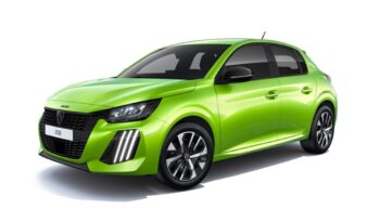 Vista frontal Peugeot 208 Eléctrico en renting