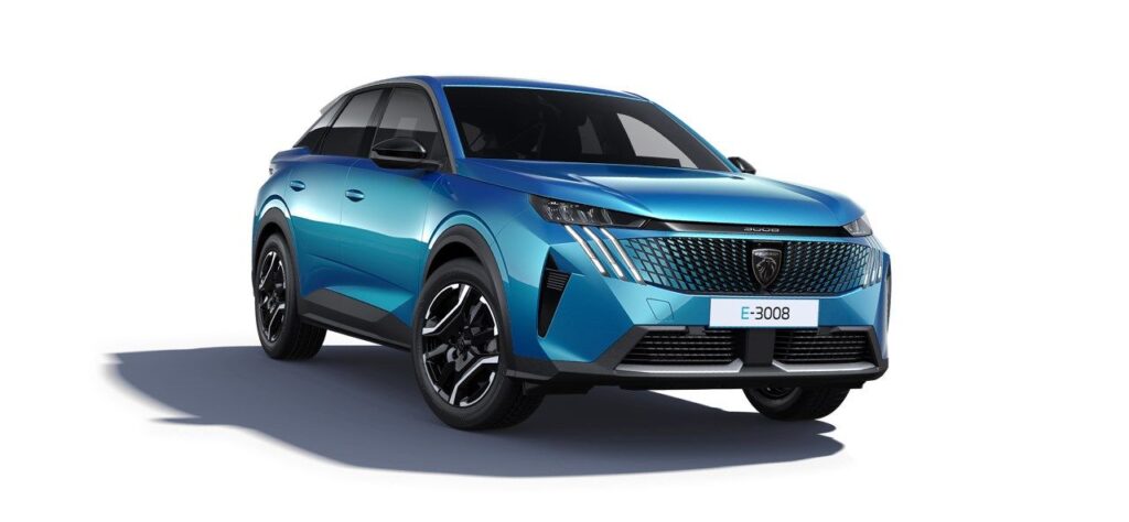 Vista frontal Peugeot 3008 Hybrid en renting