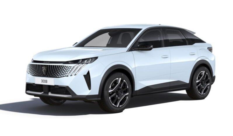 Vista frontal Peugeot 3008 Plug-In Hybrid en renting