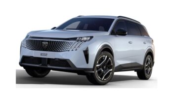 Vista frontal Peugeot 5008 Plug-In Hybrid en renting