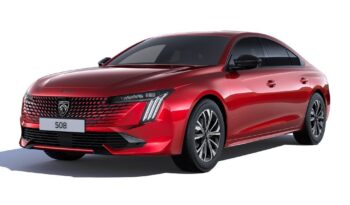 Vista frontal Peugeot 508 Hybrid en renting