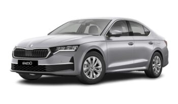 Vista frontal Skoda Octavia Hybrid en renting