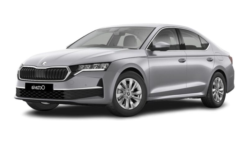 Vista frontal Skoda Octavia Hybrid en renting