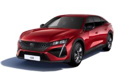 Vista frontal Peugeot 408 Hybrid en renting