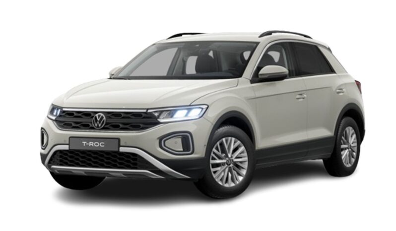 Vista frontal Volkswagen T-Roc en renting