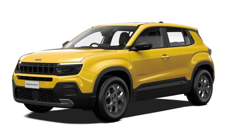 Vista frontal Jeep Avenger Longitude en renting