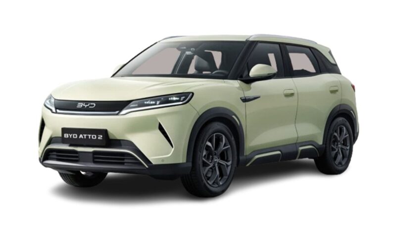 Vista lateral BYD Atto 2 en renting